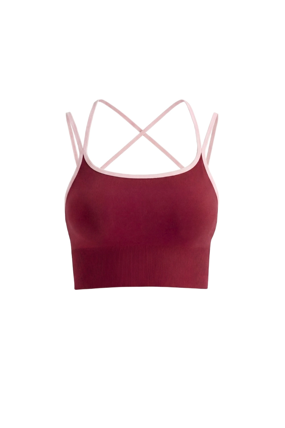 Sujetador deportivo Aisha granate para mujer – producto – Etereo House