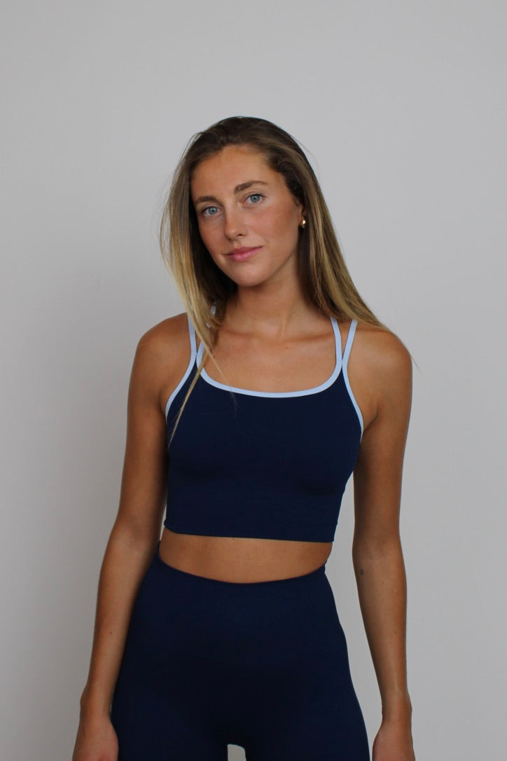 Sujetador deportivo Aisha azul para mujer – Etereo House