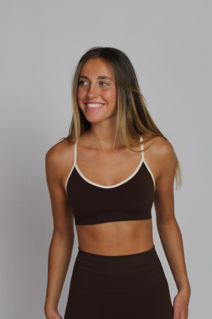 Sujetador deportivo Serena marrón para mujer – Etereo House