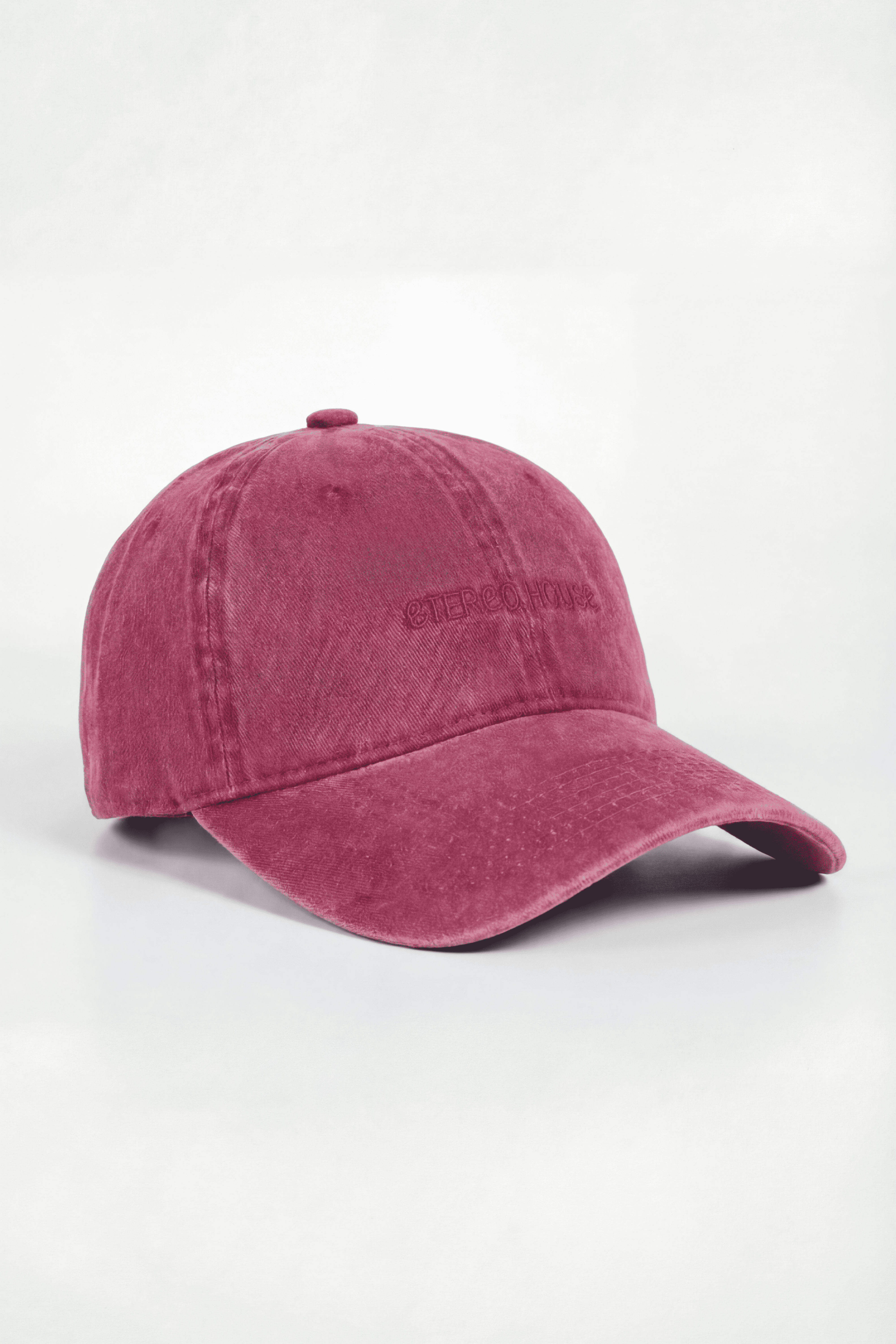 Gorra granat amb brodat en granat - producte vista frontal - Etereo House