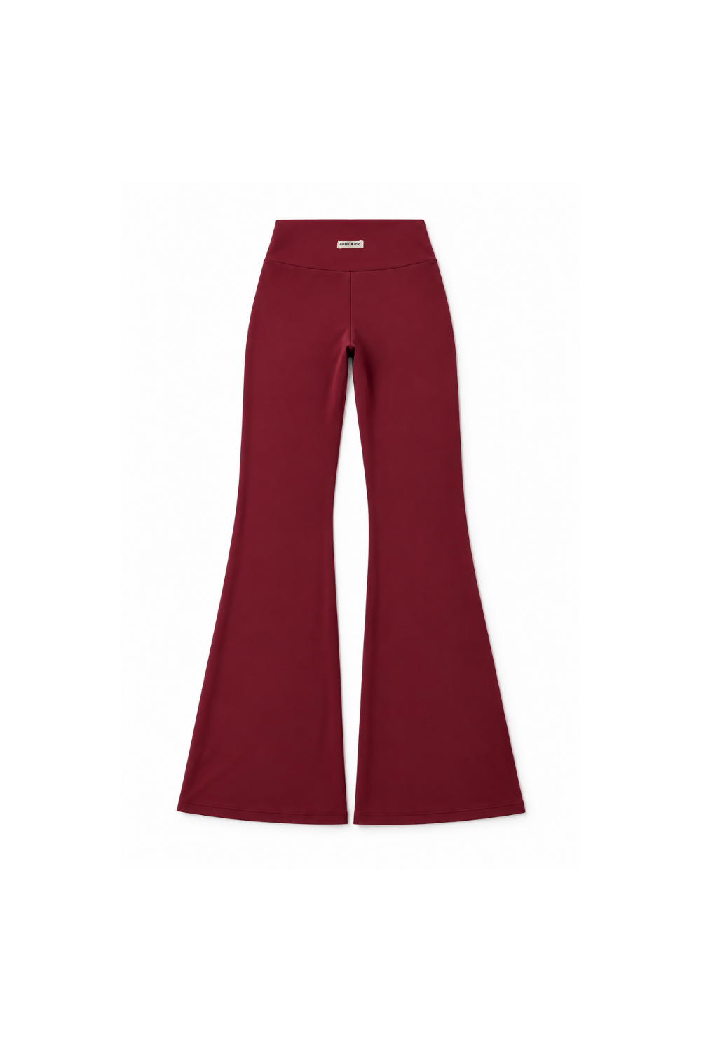 Legging deportivo acampanado Aurora granate para mujer – foto producto trasera – Etereo House