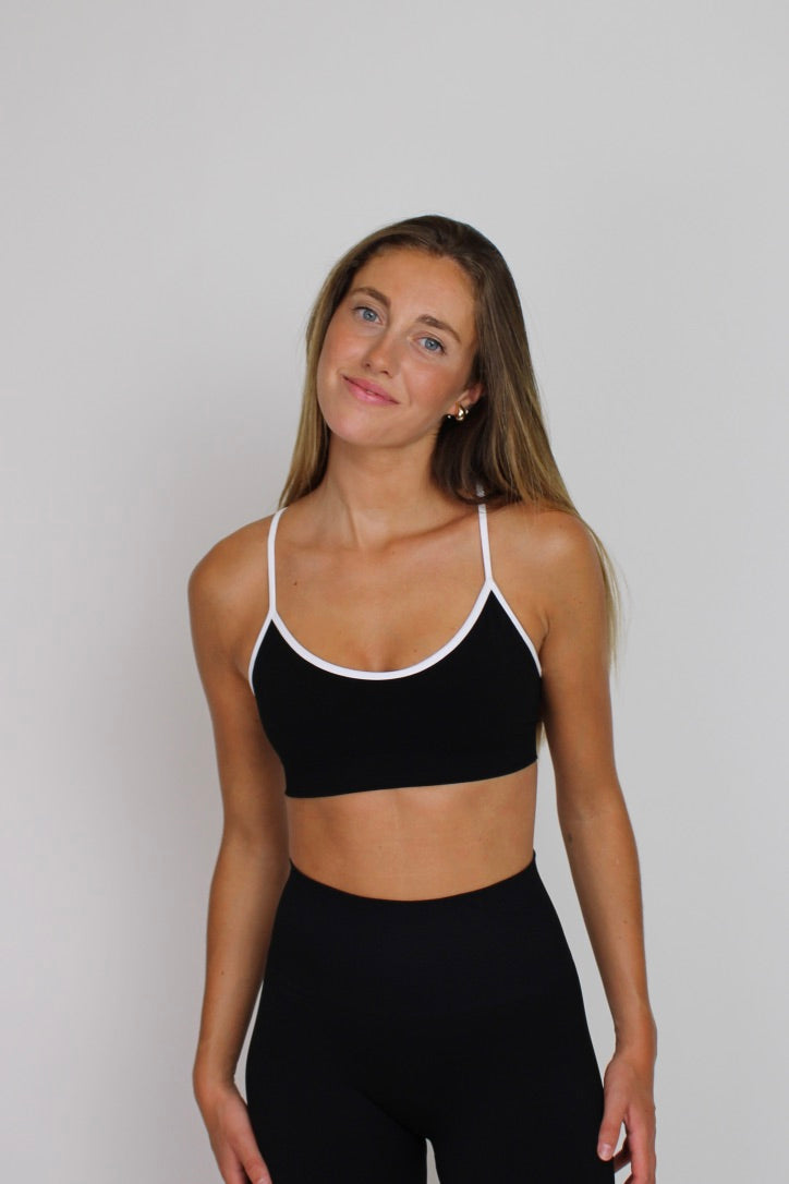 Sujetador deportivo Serena negro para mujer – Etereo House