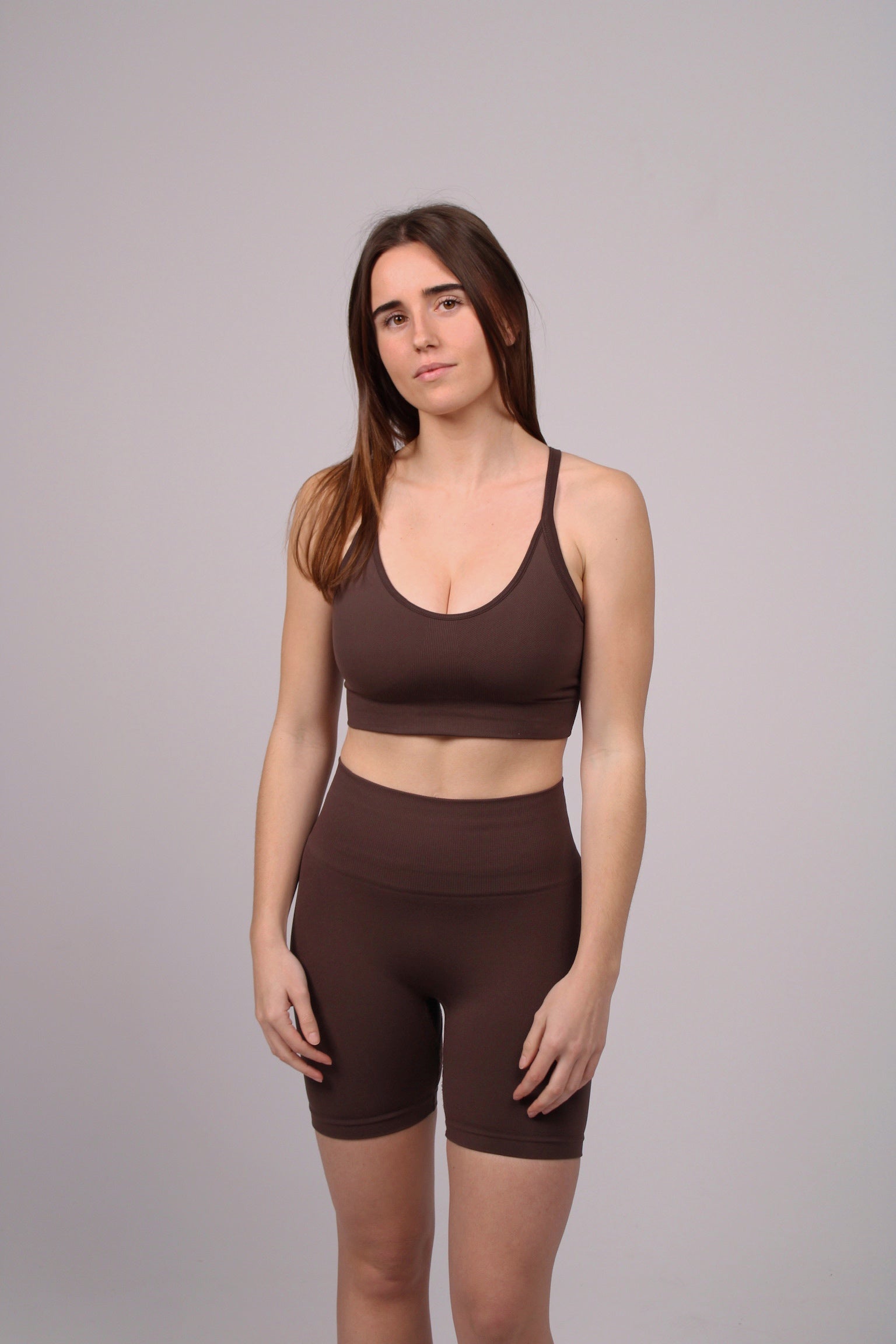 Sujetador deportivo Mia Marrón chocolate para mujer – Etereo House