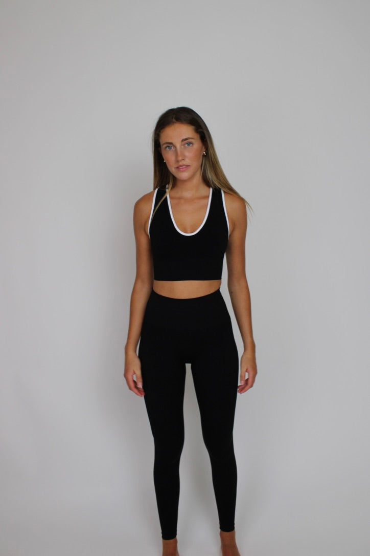 Legging deportivo seamless Sophia negro para mujer – Etereo House
