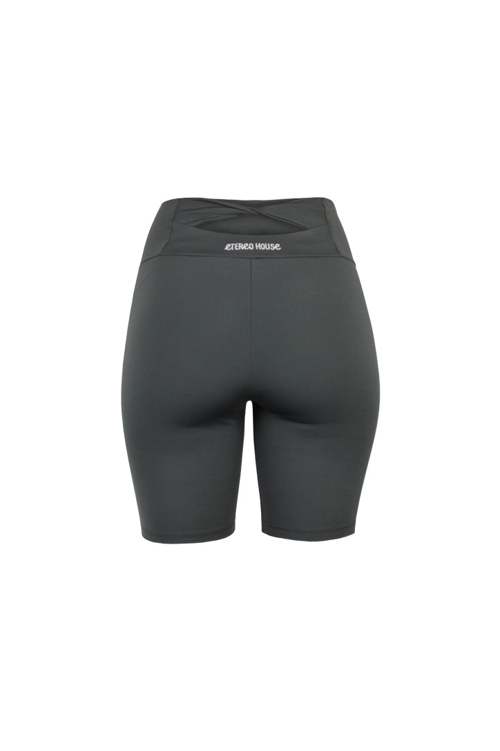 Short deportivo Chloe gris para mujer – producto vista trasera – Etereo House