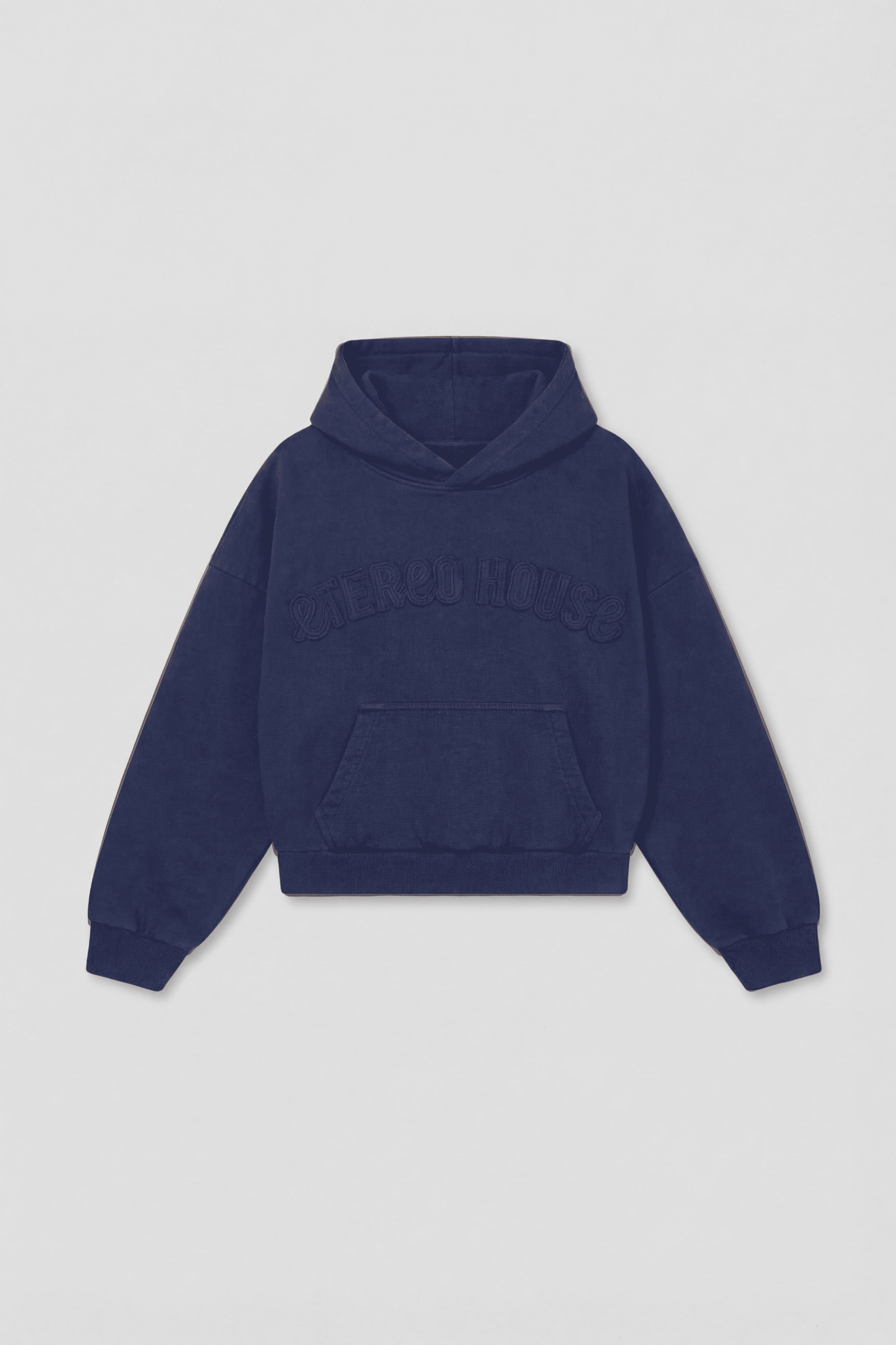 Sudadera de algodón con capucha Iris azul para mujer – producto vista frontal – Etereo House