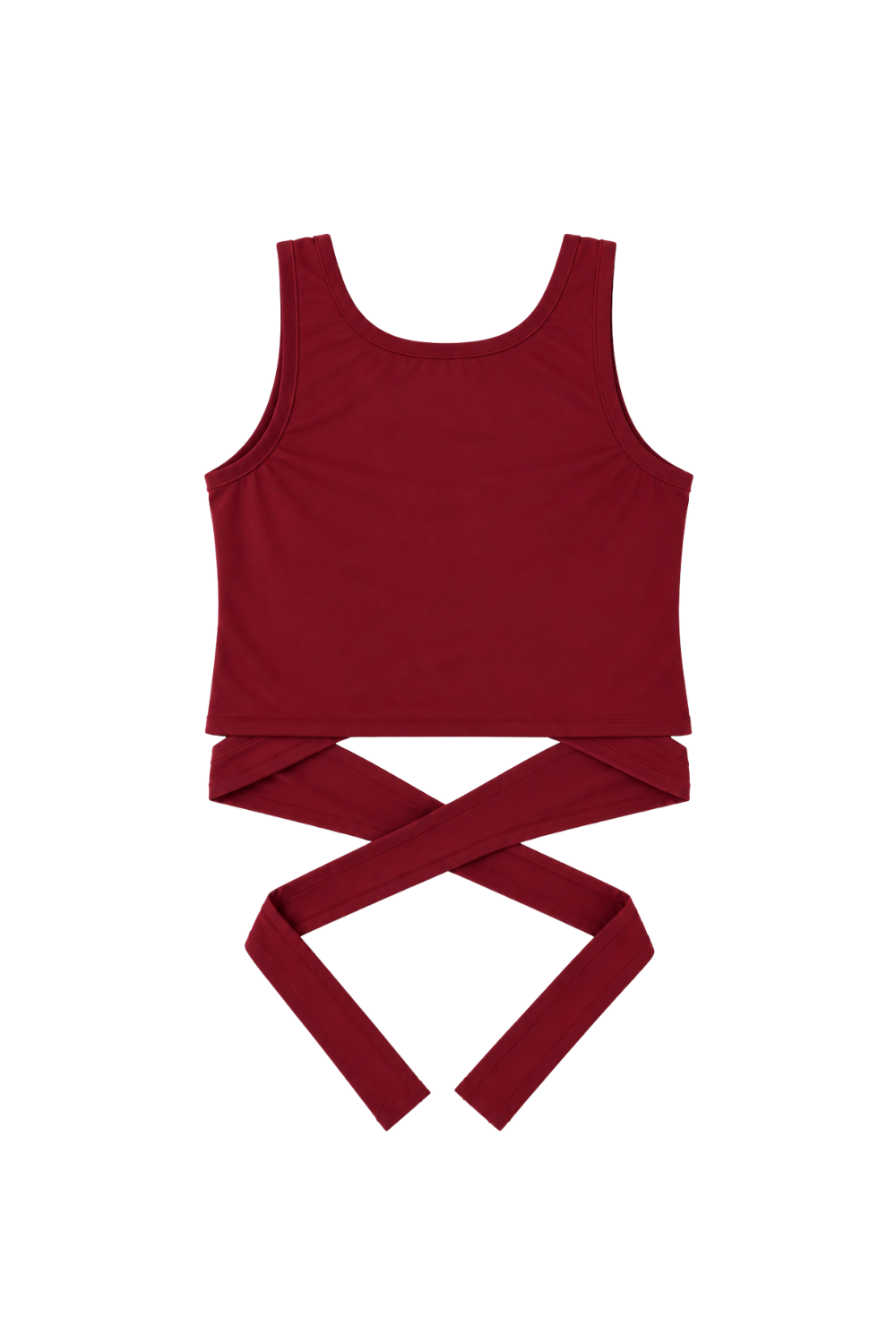 Top deportivo Odette multiposición granate para mujer – foto producto trasera – Etereo House